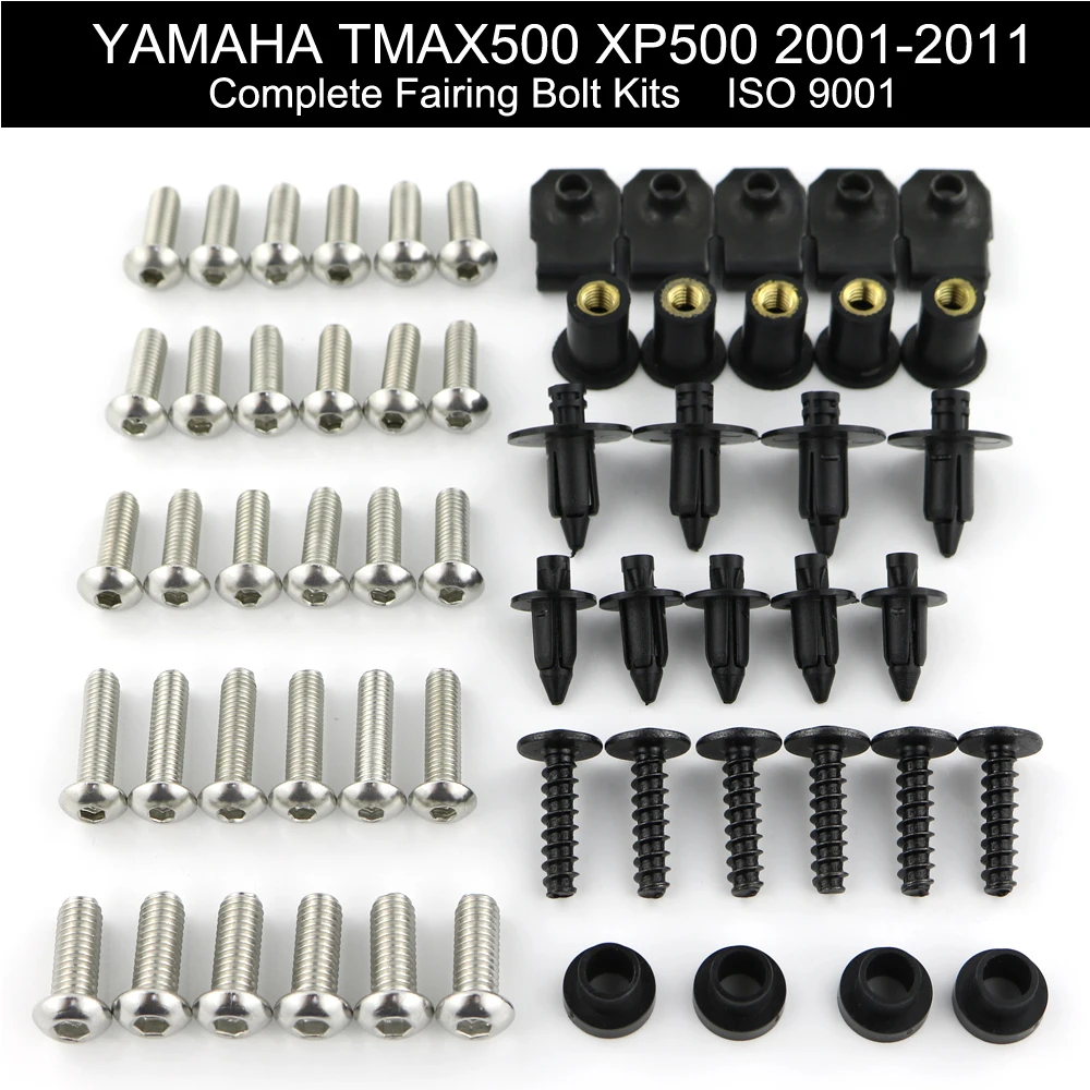 Для Yamaha Tmax 500 XP500 2001 2011 2002 2003 2004 2005 2006 2007 Полный Комплект болтов для обтекателя из