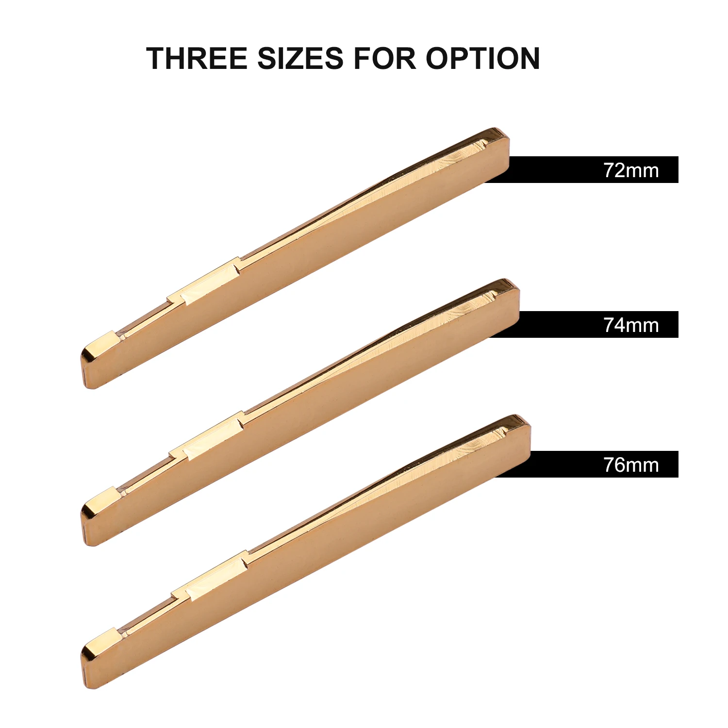 

Guitar Brass Bridge Saddle Nut Set with 6 PCS Guitar Bridge Pins 76mm/74mm/72mm for 41-42 Inch 6 String Acoustic Guitar