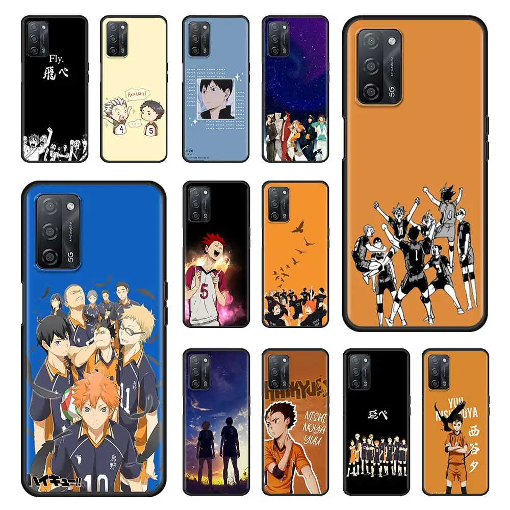 

Haikyuu Hinata Attacks Anime Phone Case For Oppo A53 A93 A52 Find X2 Lite Reno4 Reno6 Pro A94 A74 A55 A7 A95 K9 Black Soft Cover