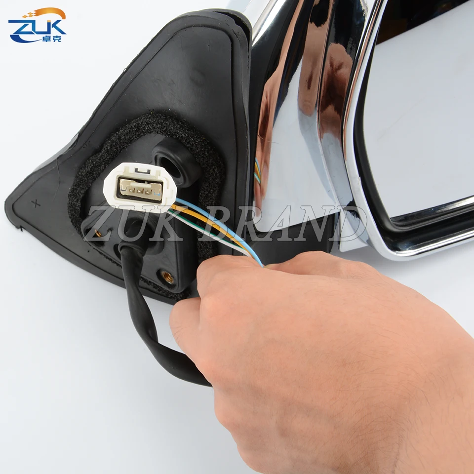 ZUK Chroming наружная дверь боковое зеркало заднего вида в сборе для Toyota Land Cruiser Prado LC90