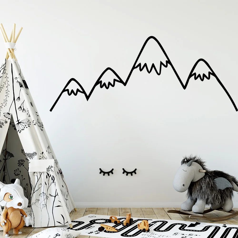 Съемная Наклейка на стену для горного искусства наклейки ПВХ материал декор