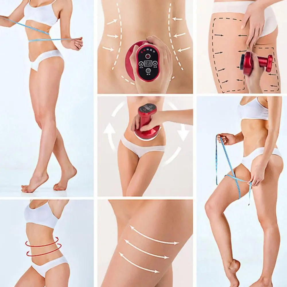 

Cupping Electric Massage LCD Display Guasha Scraping EMS Body Massager Vacuum Cans Suction Cup IR Heating Fat Burner Slimming