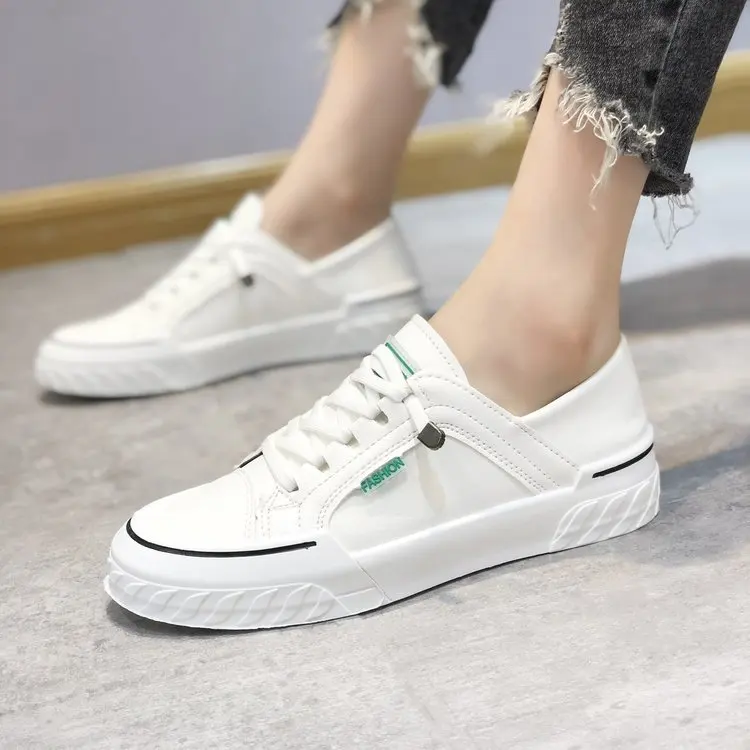 

Модель сезона весна-осень 2021 года, Женская Белая обувь, Студенческая Повседневная обувь, женская обувь на плоской подошве, спортивная обувь ...