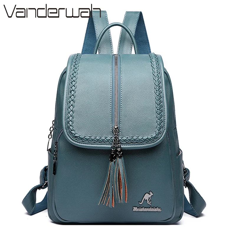 Новинка Женские кожаные рюкзаки женские дизайнерские рюкзак для девочек