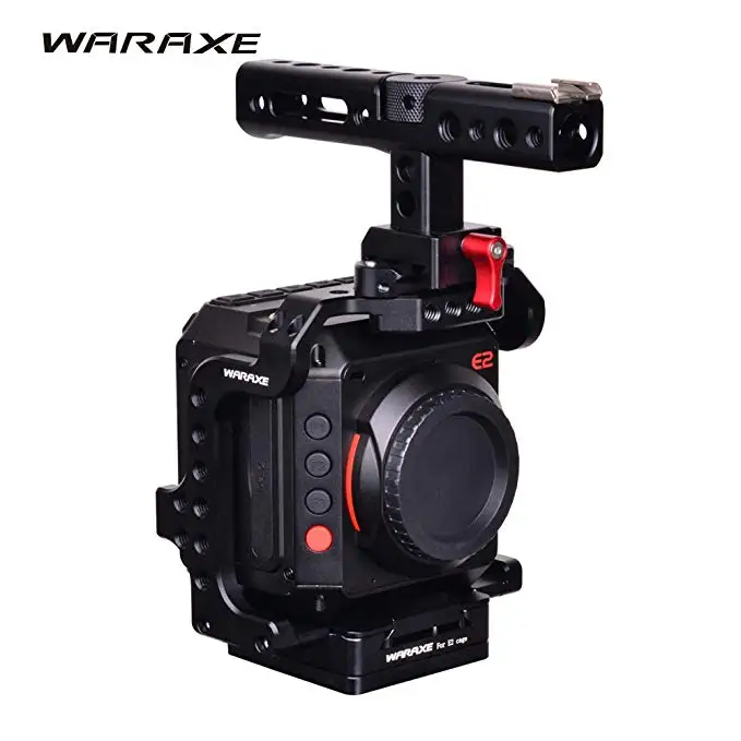 WARAXE реечная оснастка корзины для Z CAM E2 Кино Камера с железнодорожный вокзал Ручка Рукоятка для vlog Камера «Горячий башмак»