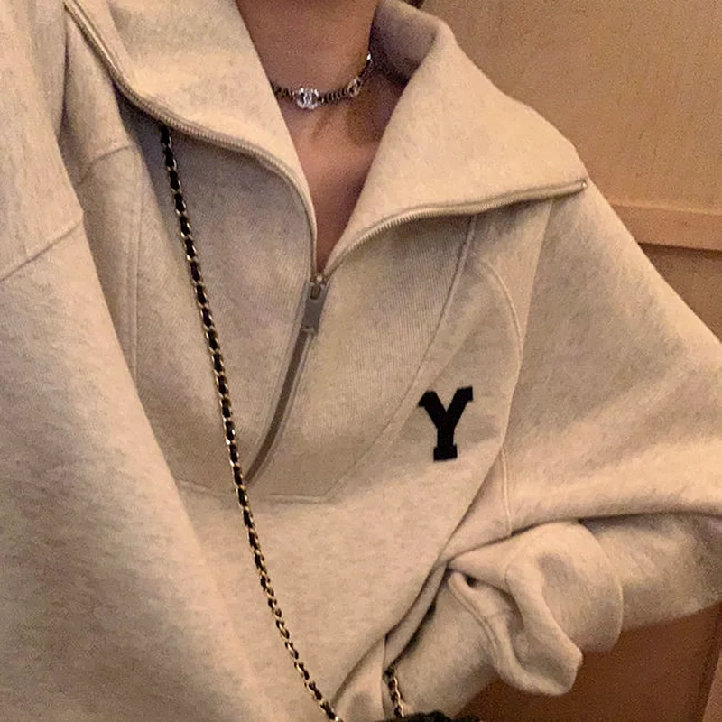 Свитшот женский Универсальный в винтажном стиле модная уличная одежда с длинным