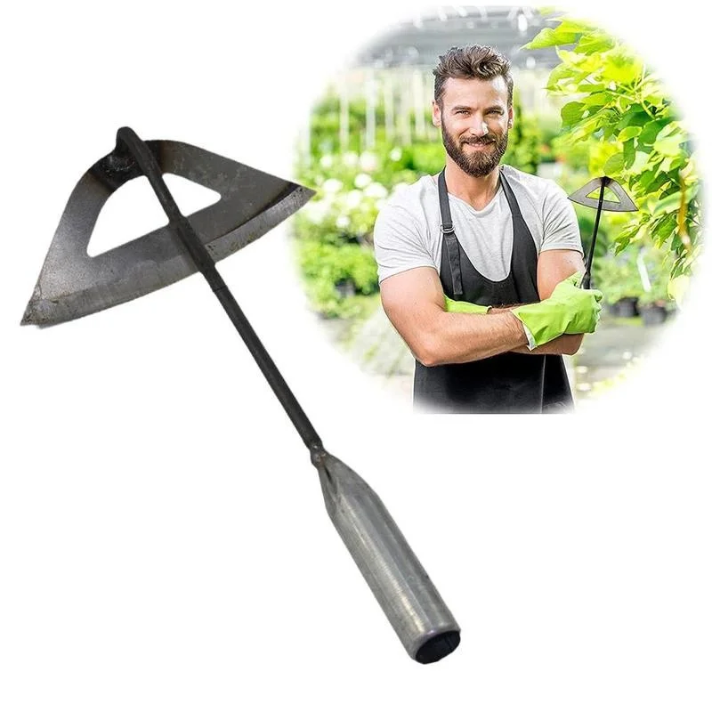 

1pc All-steel Hardened Hollow Hoe Handheld Weeding Rake Planting Vegetable Farm Garden Agriculture Tool Weeding Accessories