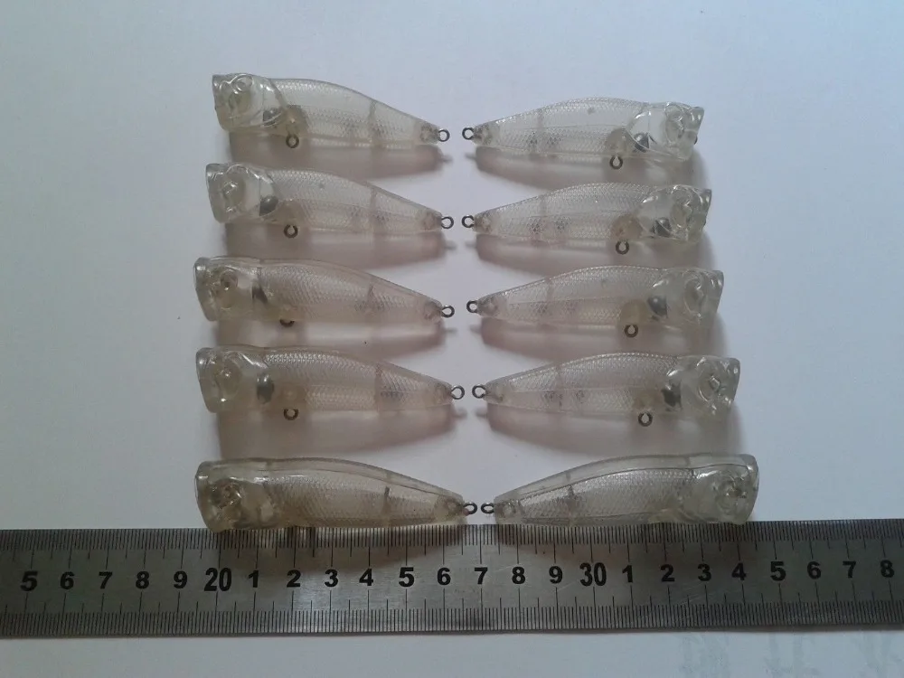 

10 шт., неокрашенные искусственные рыболовные приманки, 3 дюйма, 1/3 унции, пустые приманки JS #21