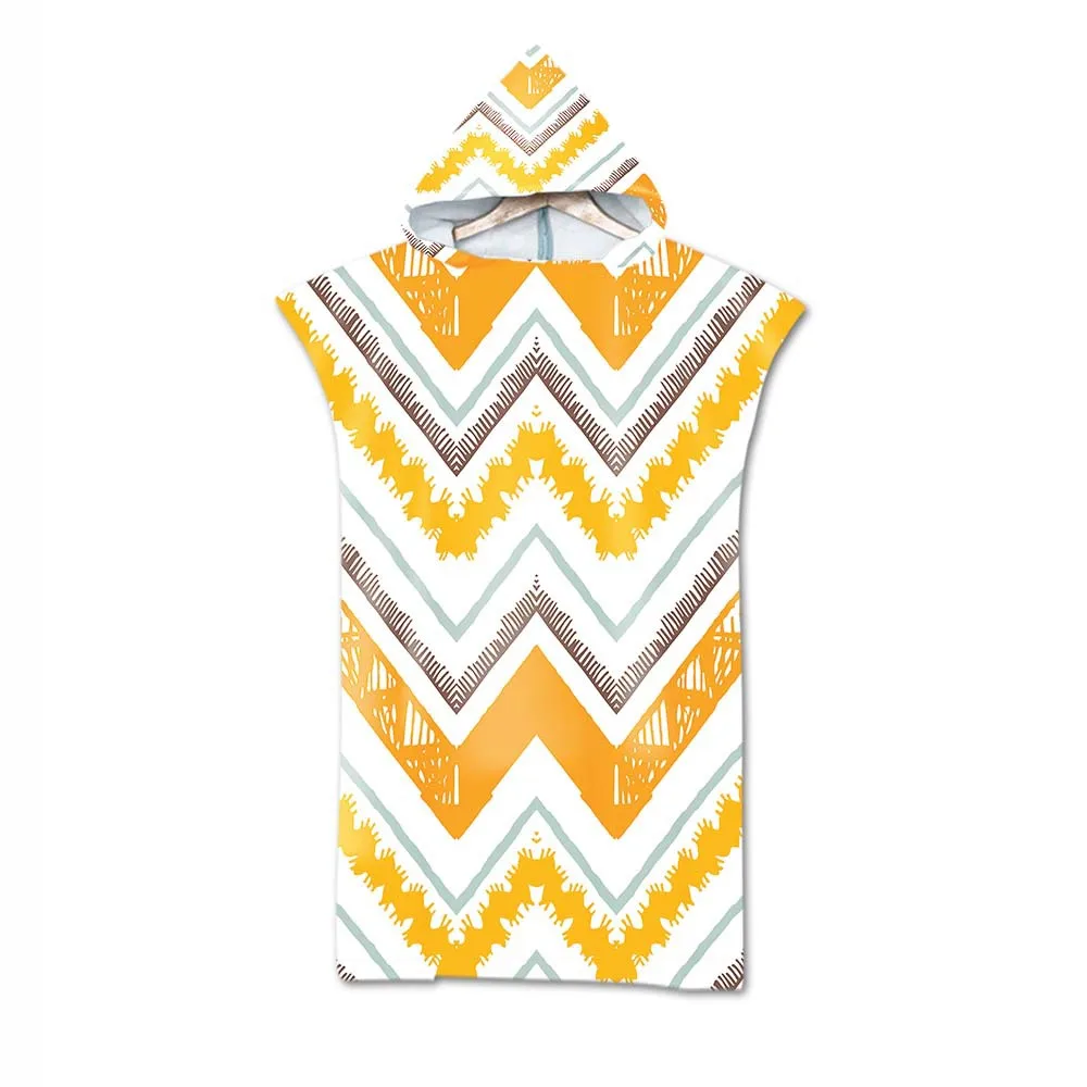 Пляжное полотенце для мужчин и женщин быстросохнущее пончо с капюшоном занятий