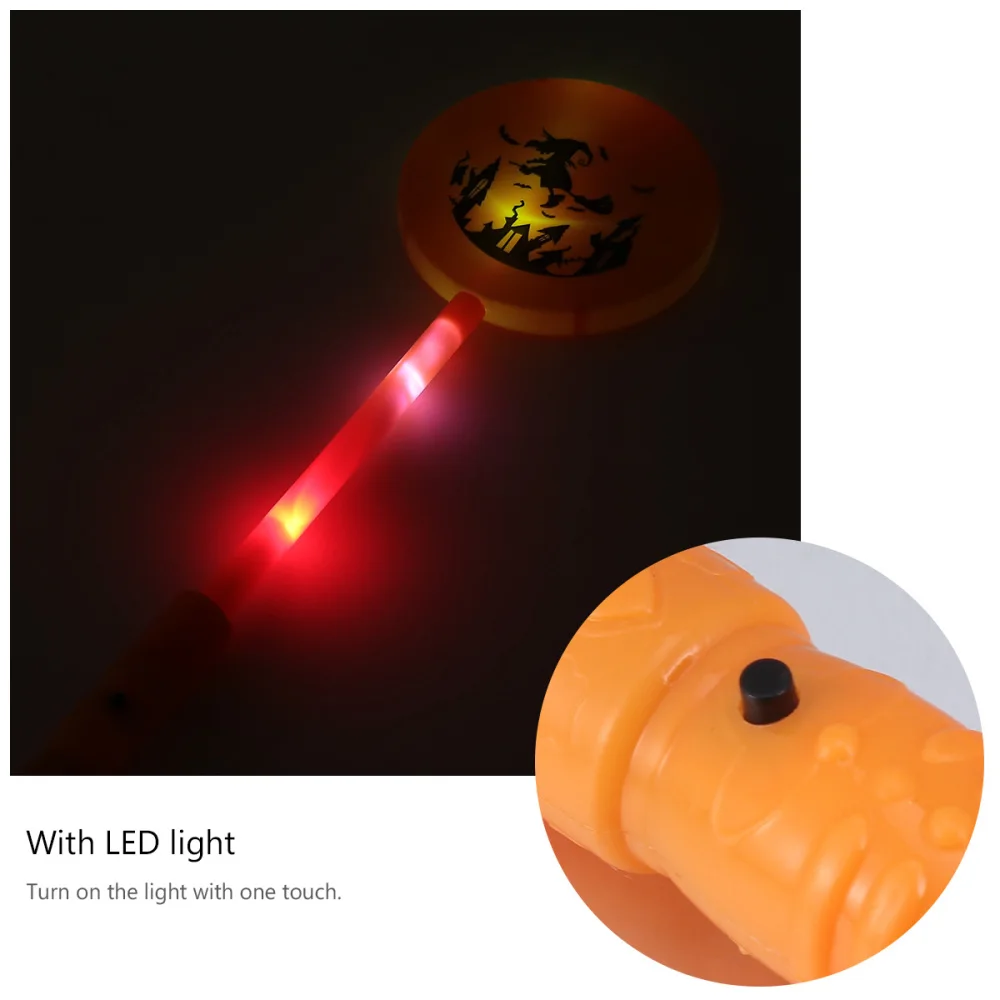 

4Pc LED Cosplay Stick Kid Stage Fairy Stick Party Favors (2PCS Ghost Face, 2PCS Pumpkin)
