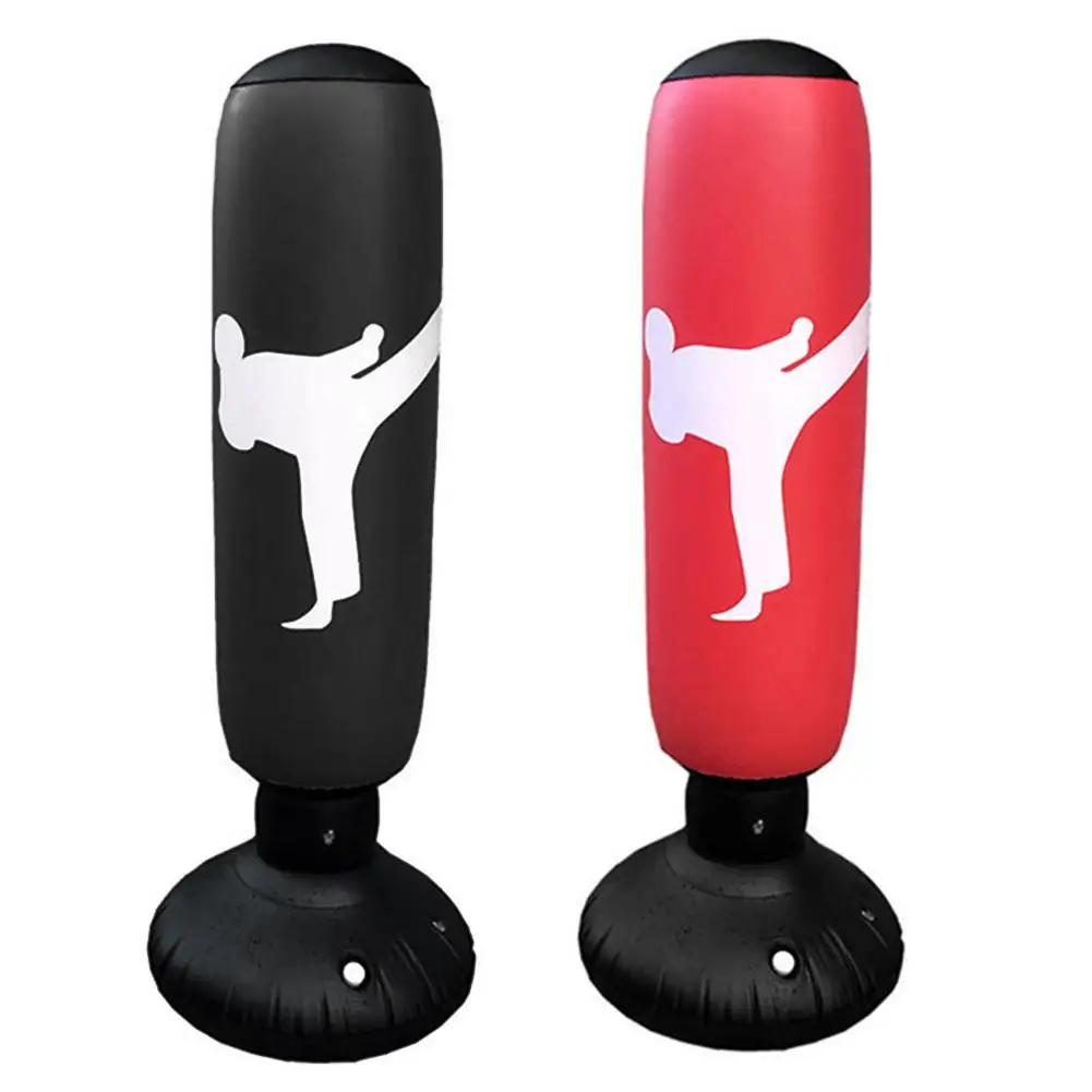 

Kids Standing Punching Bag Inflatable Punching Bags Tumbler Punching Column for Adults Combat Training