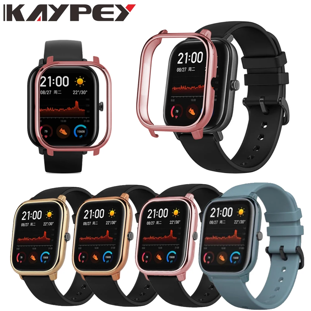 Защитный чехол для Xiaomi Huami Amazfit GTS сменный гальванический корпус из поликарбоната