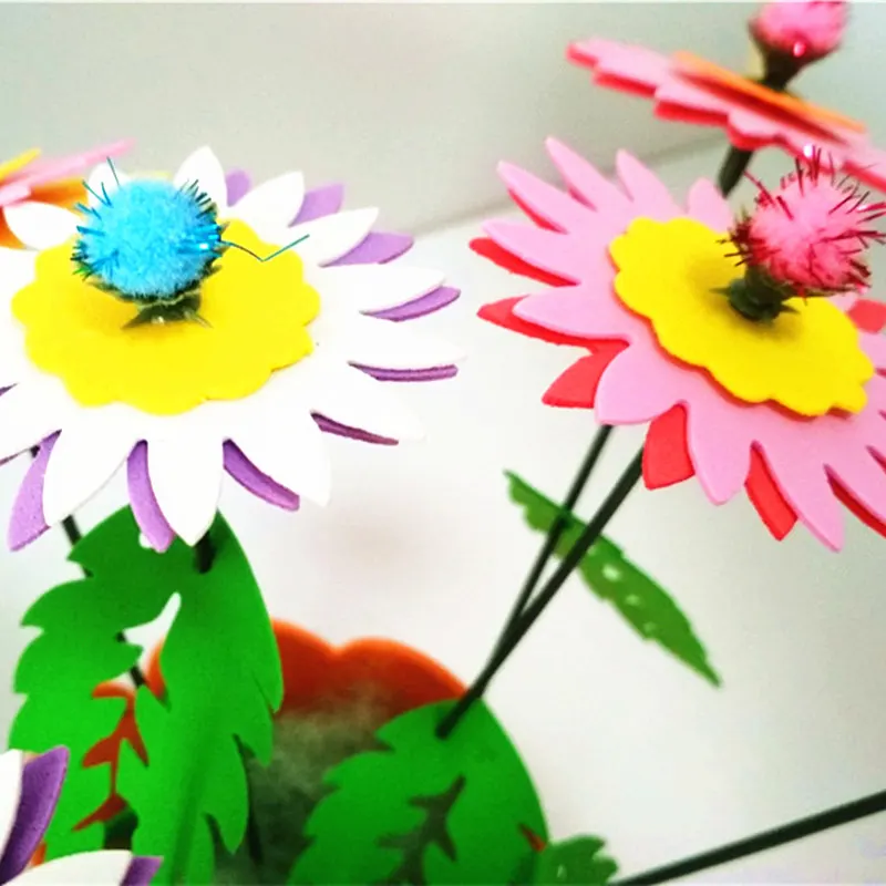 Happyxuan 5 шт./партия EVA пены ремесло DIY цветок наборы кастюль для девочек от 3 до 6 лет