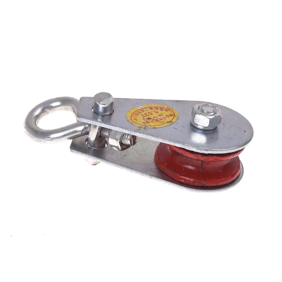 

5 Pcs 0.2T 200Kg Silver Tone Metal Swivel Lifting Crane Pulley Block