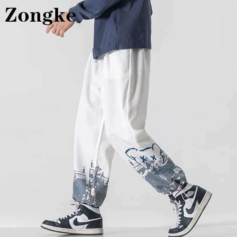 

Zongke Print Casual Pants Men Clothing Big Size Hip Hop Sweatpants Men Pants 3XL 2021 Autumn New Arrivals