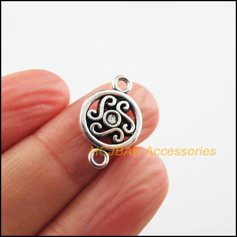 20 шт. Новый круглой формы в форме цветка Подвески Облако Разъемы Тибетский