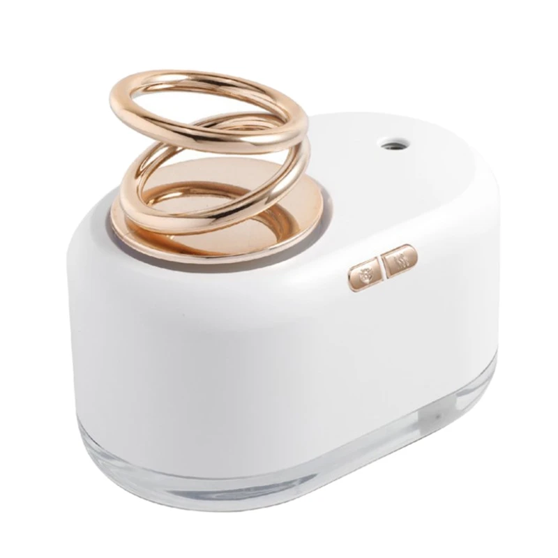 

AX18 Suspended Double Ring Humidifier Night Light Creative USB Charging Home Office Desktop Humidifier