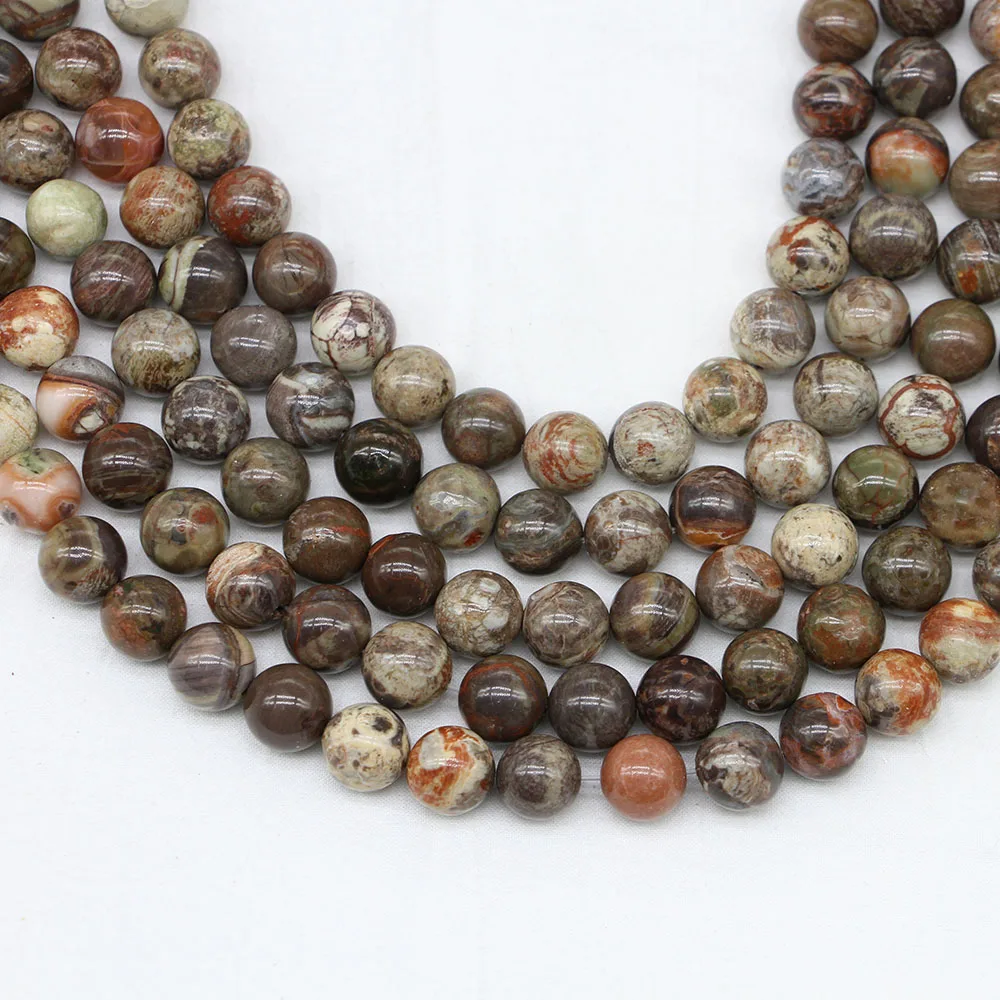 

1strand/lot 4/6/8/10/12mm Natural Stone Colorful Agates Bead Round Loose Spacer Beads For Jewelry Making Findings DIY Bracelet