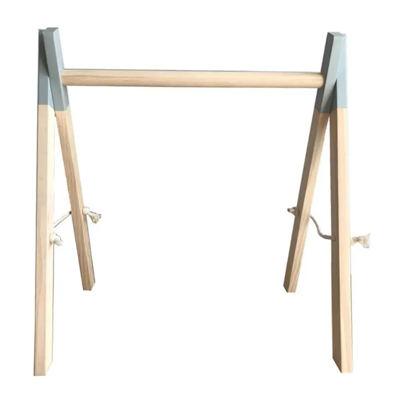 

Nordic Simple Wooden Children Room Decorations Newborn Baby Fitness Rack Kids Sensory Ring-pull Toy