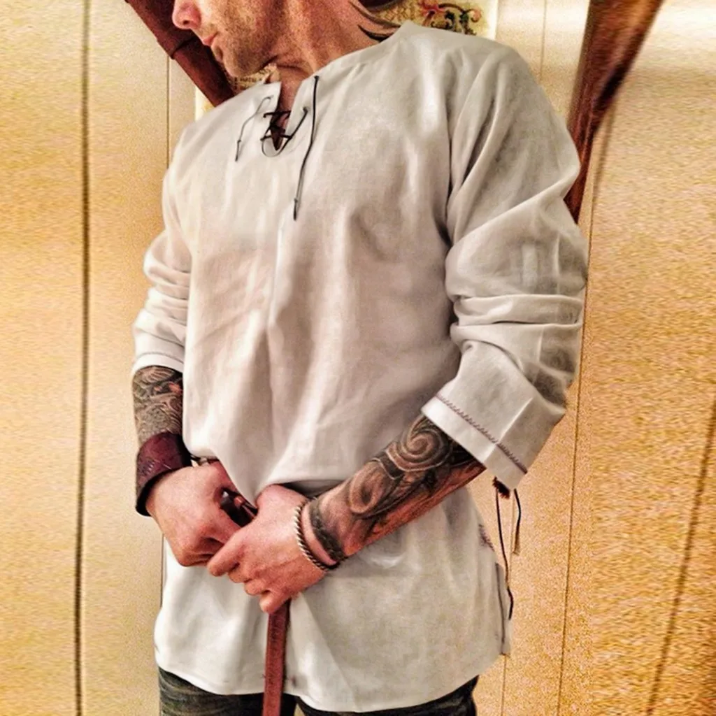 Роскошная мужская рубашка одноцветная приталенная ретро Чистый хлопок и блузка