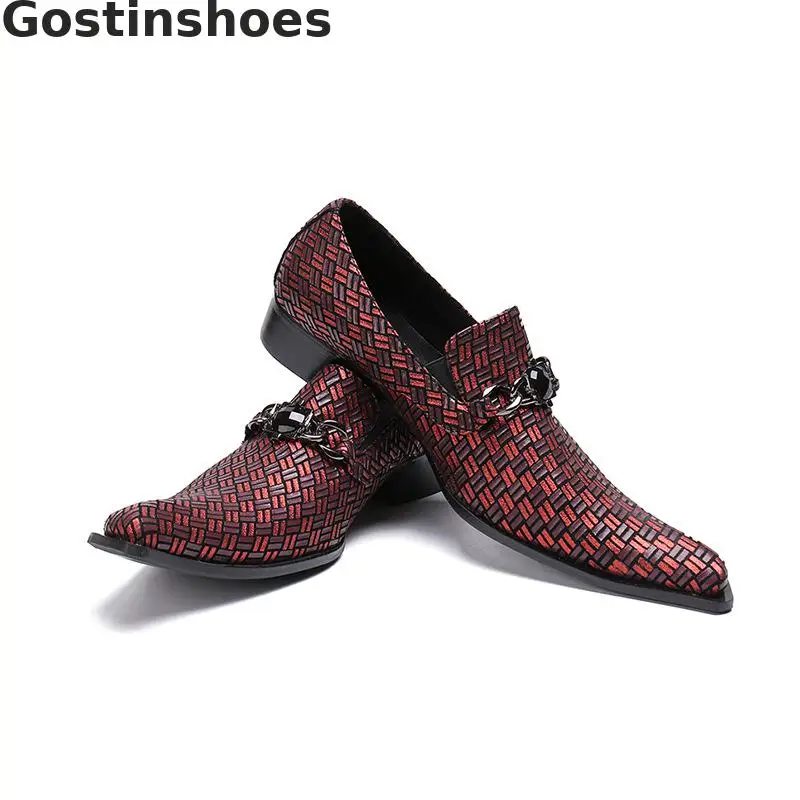 Брендовая обувь с квадратным носком для отдыха из воловьей кожи тиснением сезон