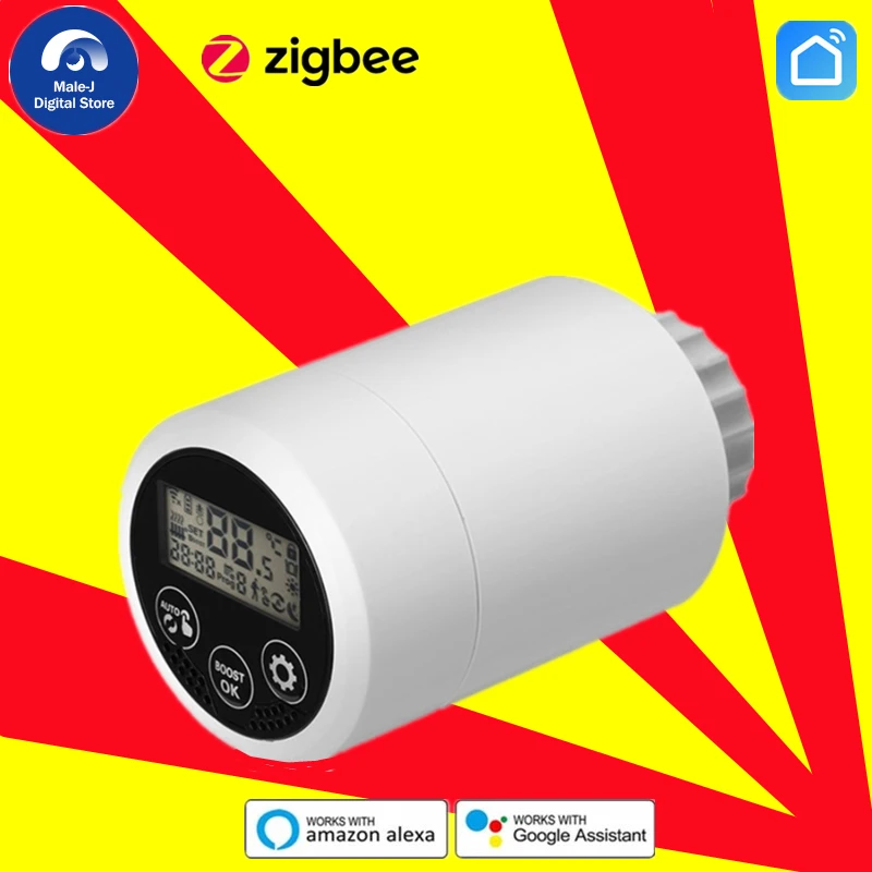 

ZigBee Thermostat Tuya Radiator Actuator Valve For Smart Life APP Control Temperature Controller Alexa Google Home Vioce Control