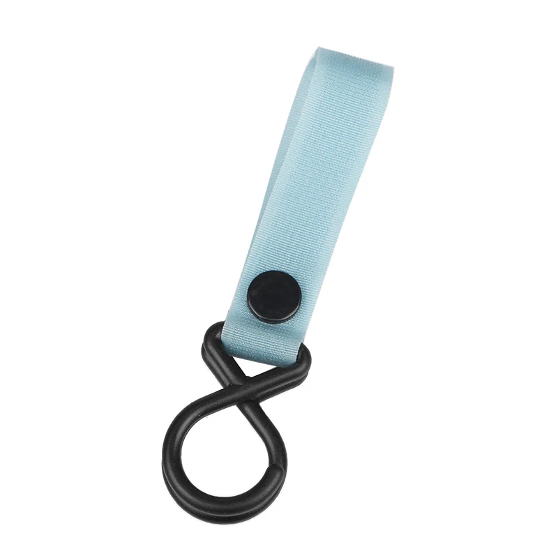 Держатель для детской коляски металлический карабин с крюком и пряжкой