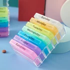 Чехол для таблеток на 7 дней, контейнер для таблеток, еженедельный контейнер для таблеток, сортировщик для лекарств на неделю органайзер для хранения таблеток