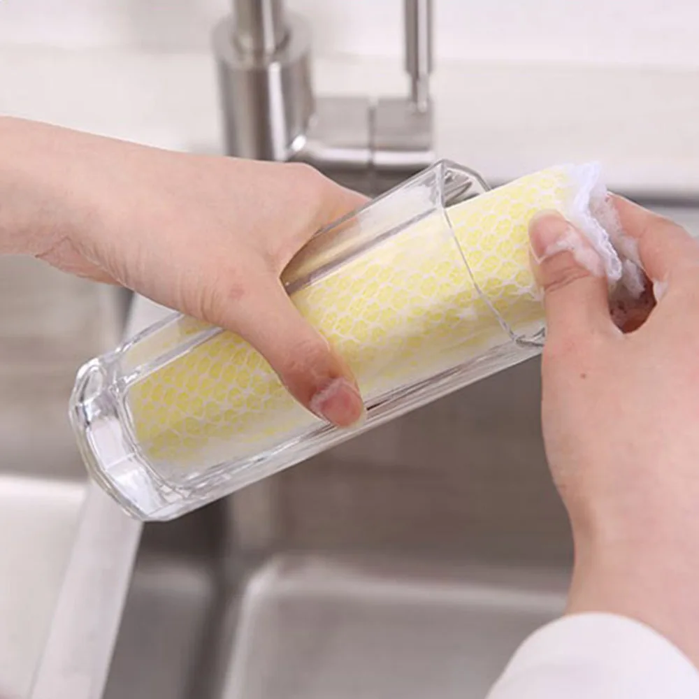 

5pcs Net Cleaning Sponge Simple Practical Kitchen Cleaning Sponge for Dish Cup Bowl (Random Color)