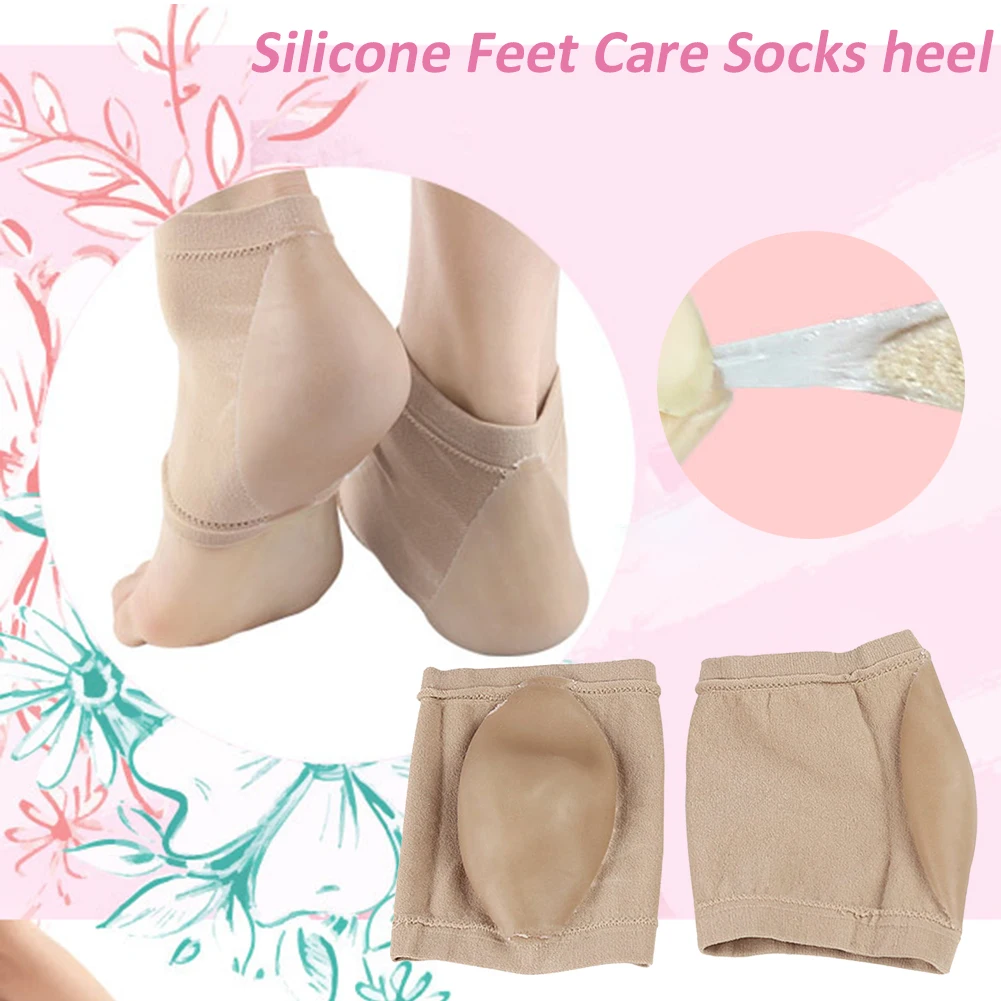 

1 пара, рельефные стельки для пяток носки защитные, силиконовый увлажняющий гель для ухода за кожей ног