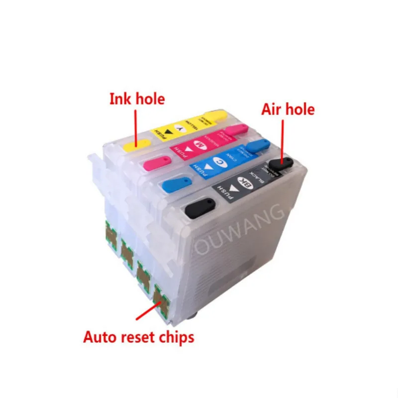 4 шт. T1621 T1631 cartucho recargable para EPSON T16 fuerza WF 2010 2510 2630 2650 сброс авточипа impresora|Наборы для