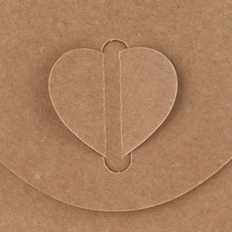 

50pcs 13x13cm Heart Kraft Paper Case Bag, Sleeves Discs DVD Packaging Bag B