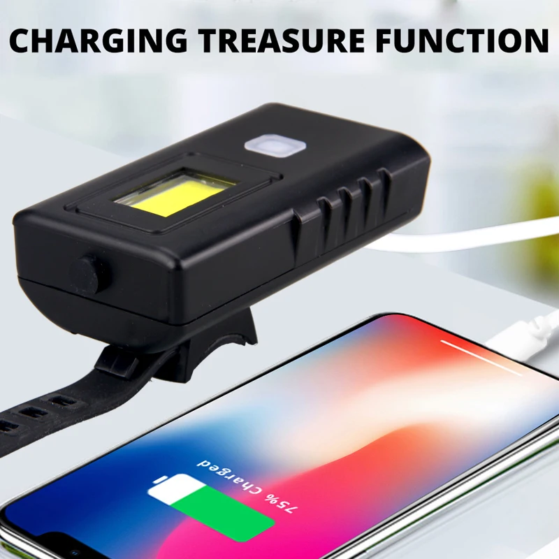 USB велосипедный головной светильник T6 светодиодный со встроенным внешним