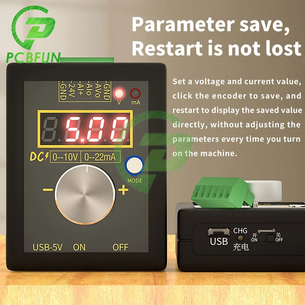 Цифровой Напряжение текущий генератор сигналов 0-10В отладки источник Калибратор