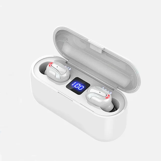 White Q32-1, беспроводные наушники TWS Bluetooth 5,0, гарнитура, HD стерео гарнитура, HIFI, водонепроницаемые наушники с микрофоном, чехол для зарядки для iphone - Цвет: White