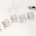 Блестящий Мини-карман с 3 кольцами, дневник, записная книжка, журнал, ежедневник сделай сам, папка для фотокарт, корейские школьные канцелярские товары, подарки на годовщину