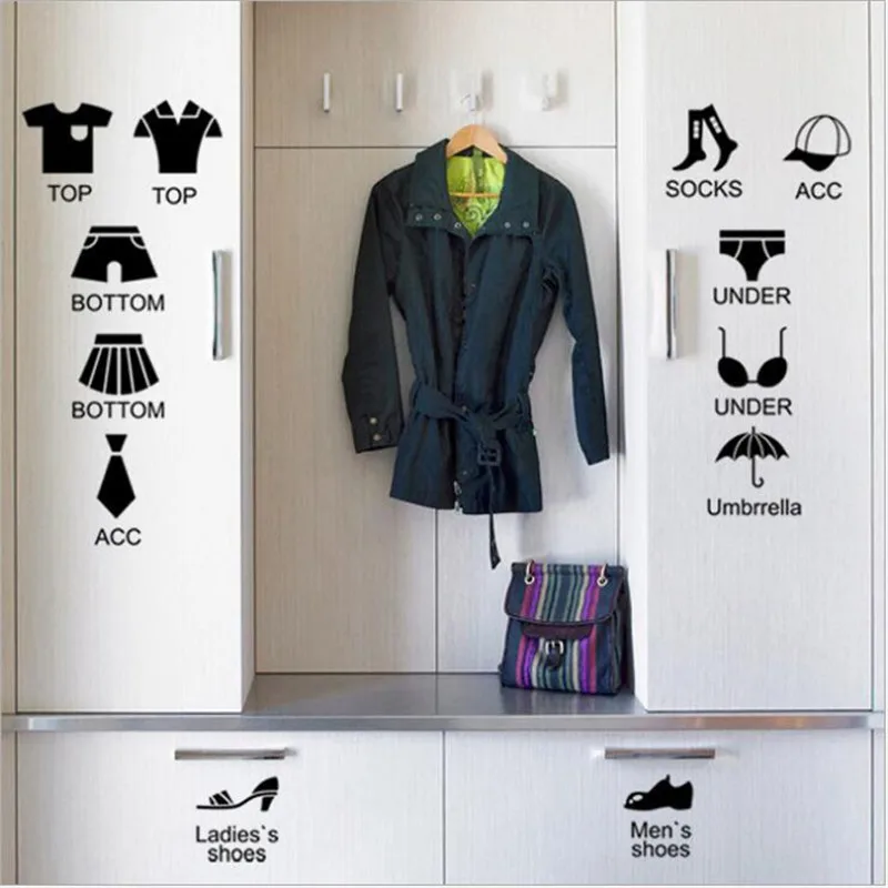 Набор 30*60 см наклейки на стену для спальни шкафа хранения окна с логотипом