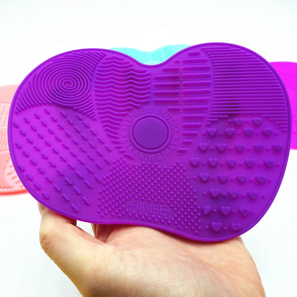 

Hot Sale 1PC Foundation Makeup Brush Scrubber Board Silicone Makeup Brush Cleaner Pad Make Up Washing Brush Gel Cleaning Mat