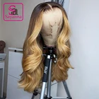 Парики из натуральных волос с эффектом деграде, парик из натуральных волос с сетчатой фронтальной линией 13x 4, парики из медового блондина с эффектом деграде для женщин, 180% бразильский