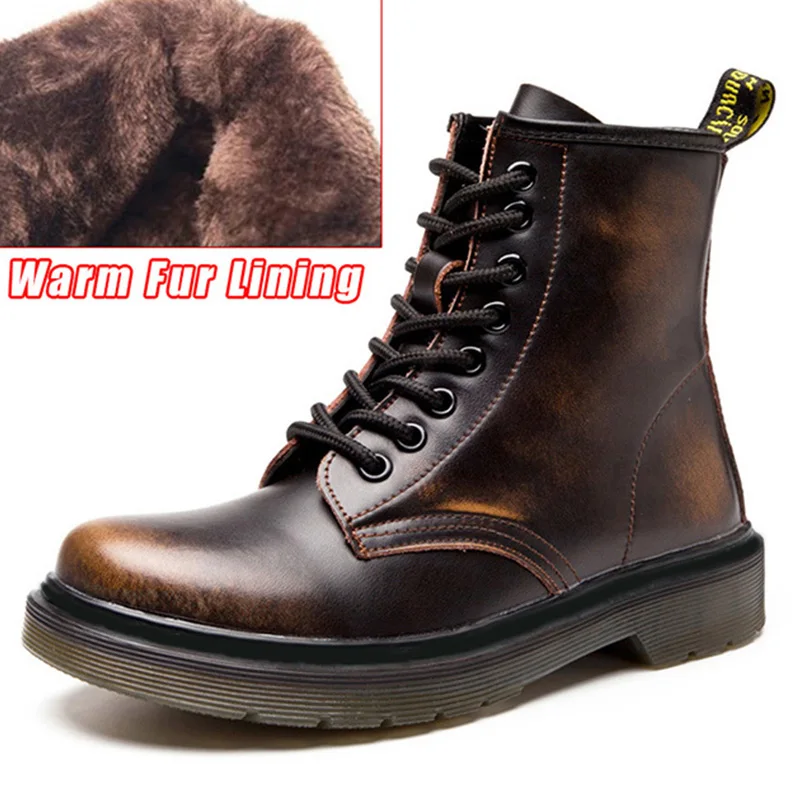 Rub brown fur Ботинки; женская обувь из натуральной кожи; зимние ботинки; Женская Повседневная весенняя обувь из натуральной кожи; Botas Mujer; женские ботильоны - Цвет: Rub brown fur