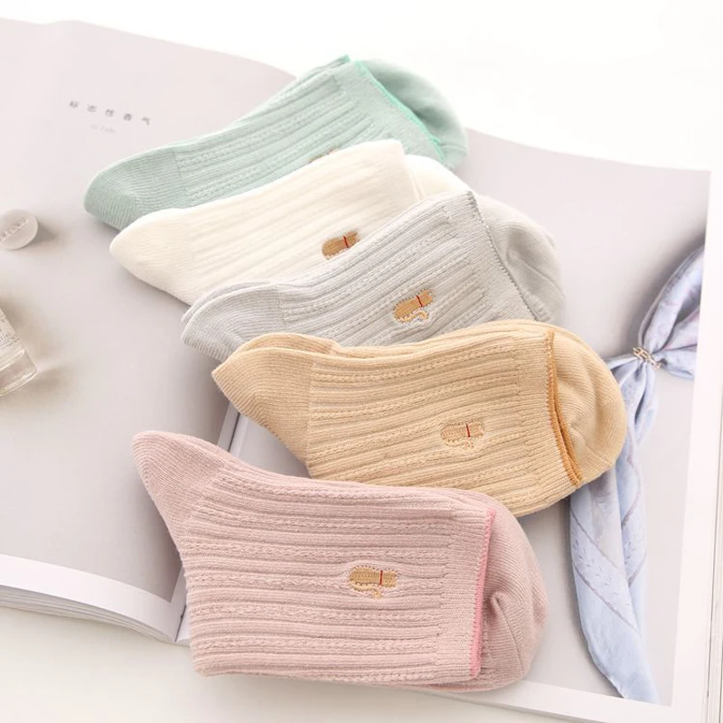 10Pair Women Socks Set Dots Printed/Stripe/Solid Autumn Winter Long Socks Cotton Casual Comfortable Socks Meias Calcetines Mujer