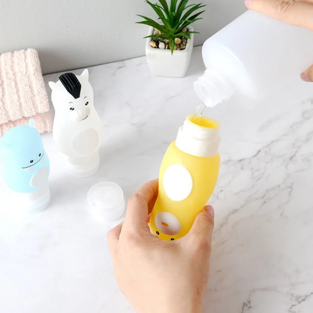 Милая мультяшная косметика пустая бутылка портативный гель для душа с отжимом