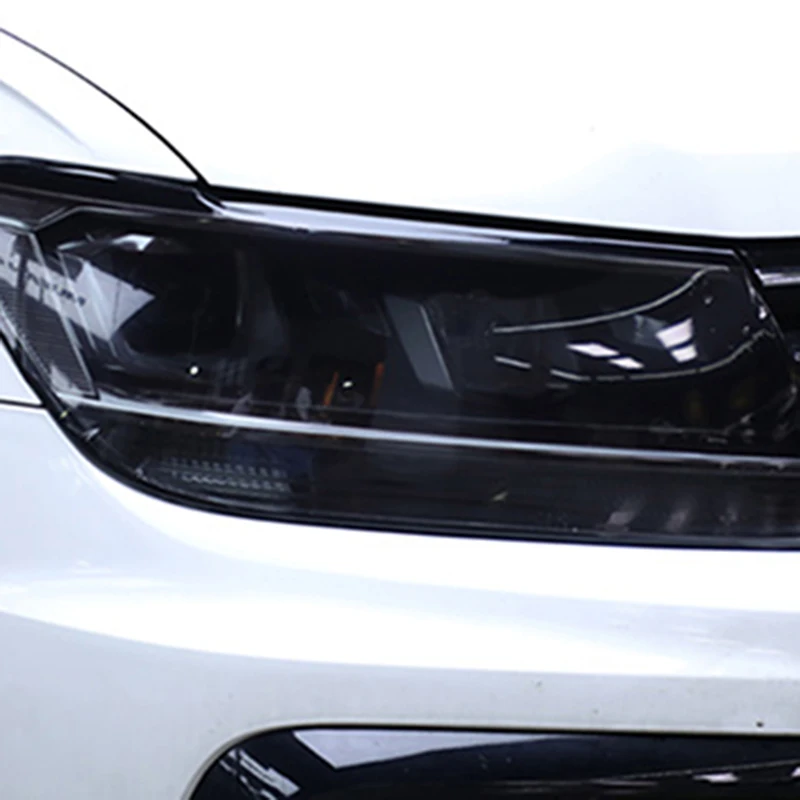 Для VW Volkswagen Tiguan 2017-2021 черных точек полоски для светильник головной TPU Защитная