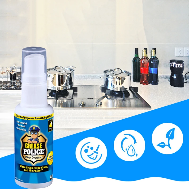

30 Ml Dilute With Water Grease Police Magic Degreaser And Cleaner Kitchen Stove Degreaser Spray Cleaner Kitchen Toilet Cleaner