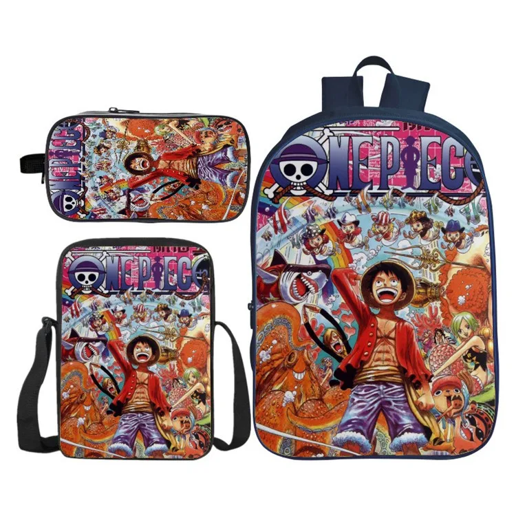 Комплект из 3 шт. аниме цельный Косплей рюкзак для ноутбука студенческий школьный
