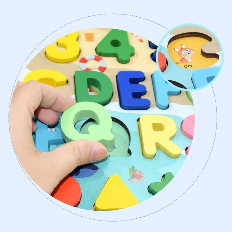 Обучающие деревянные игрушки Монтессори Детская плотная доска математическая