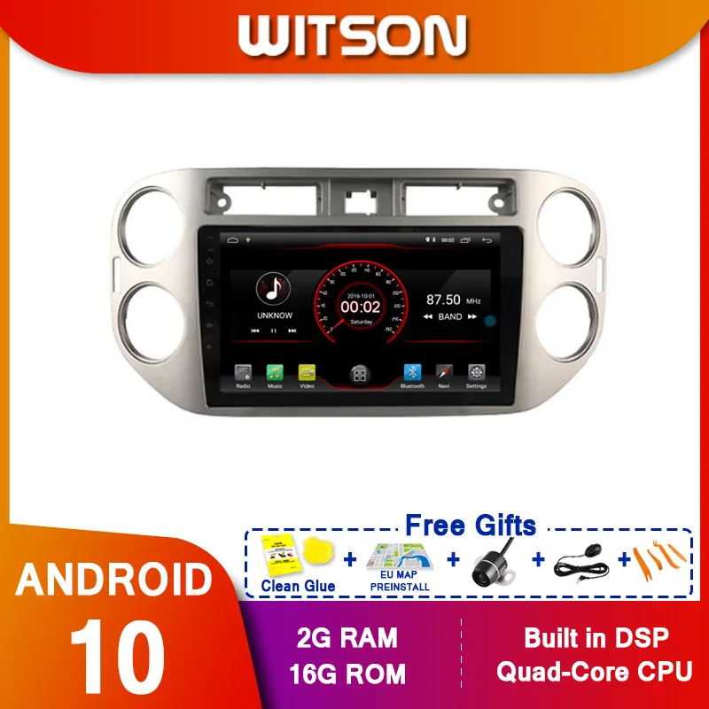 Автомобильный мультимедийный плеер WITSON с сенсорным экраном 9 &quotFULL HD Android 10 0 GPS для Volkswagen 2010 2012 Tiguan