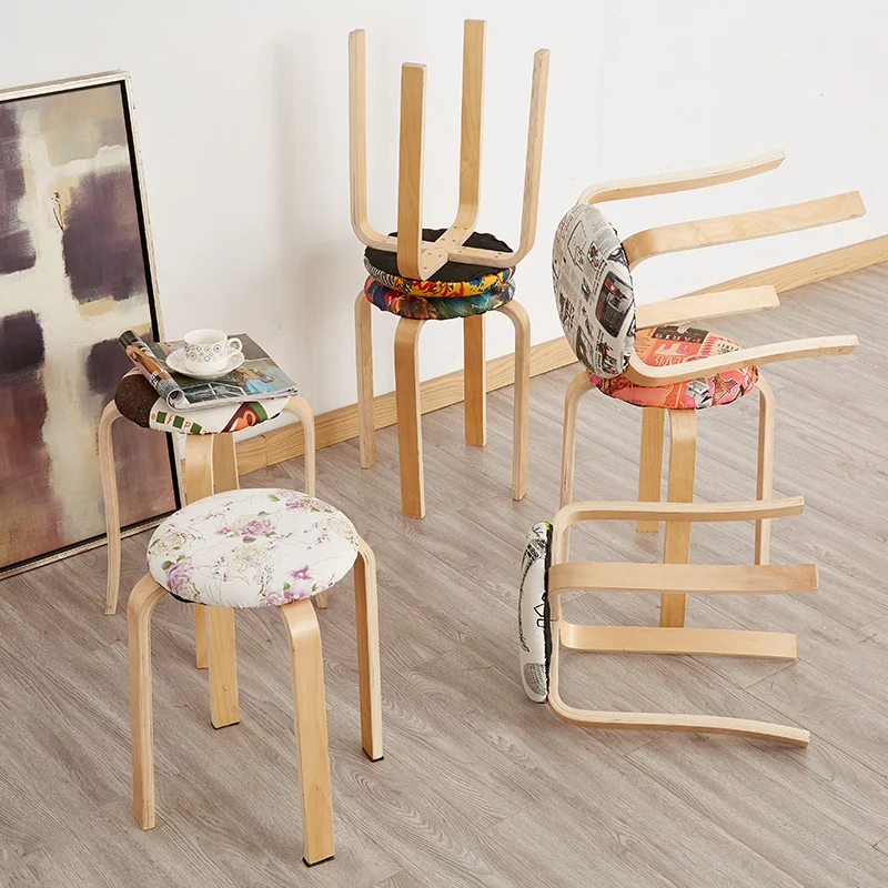 Японский стиль винтажный стул из цельного дерева современный минималистичный