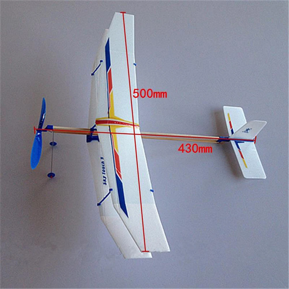 Планер в сборе резиновый эластичный летающий самолет веселая модель детская