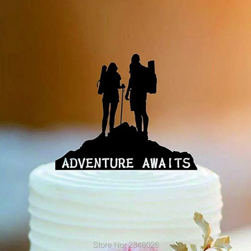 Приключения ожидают topper для свадебного торта блестящий Топпер тематика